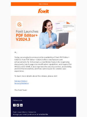 Foxit - Foxit Launches PDF Editor+ V2024.3