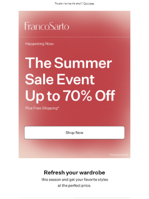 Franco Sarto - The Summer Sandal Event STARTS NOW! ☀️ Get Up To 70% Off
