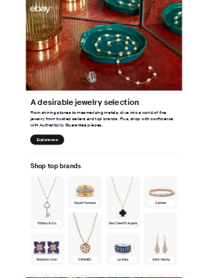 eBay - Shimmer in luxury jewelry, plus shop deals on Tiffany & Co.