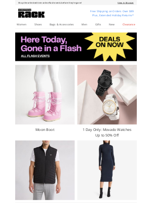 Nordstrom Rack - Moon Boot | 1 Day Only: Movado Watches Up to 50% Off | Men's Golf Styles Up to 60% Off | And More!