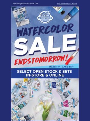 Artist & Craftsman Supply - [ENDS TOMORROW 4/30] A&C Spring Watercolor Sale