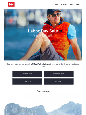 Helly Hansen - Labor Day Sale starts now!