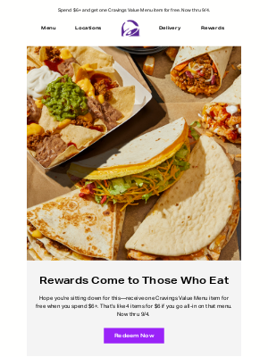 Taco Bell - A bonus item, on us