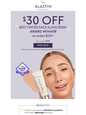 ALASTIN Skincare - Ends Today! $30 off HydraTint Pro Sunscreen