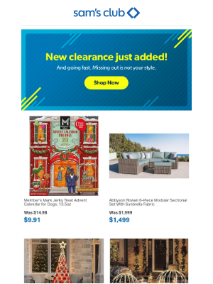 Sam's Club - Clearance items have landed.