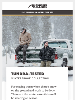 Mountain Khakis - Just Landed: Winterproof Collection