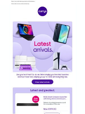 Currys (United Kingdom) - 🚨 New tech alert! Be the first to know.