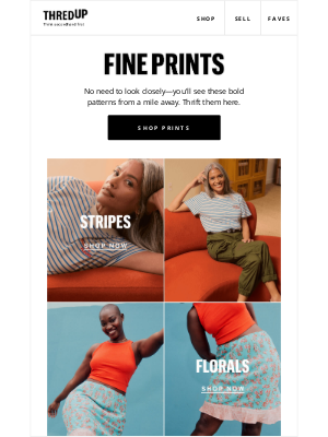 thredUP - Hot & bold 👀 Thrift these prints right now