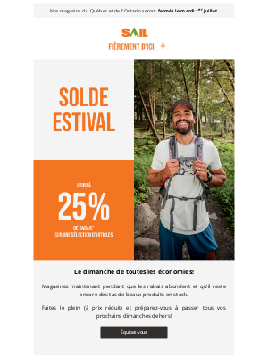 SAIL (Canada) - C'est dimanche 👋 Place aux économies!