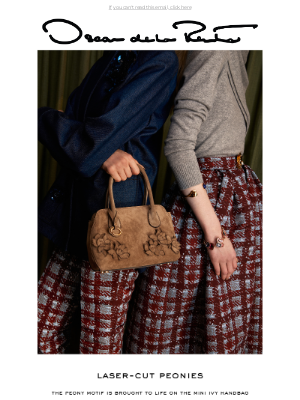 Oscar de la Renta - Laser-Cut Peonies: The Mini Ivy Handbag