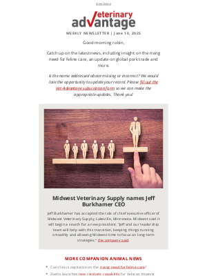 NAVC - Midwest Veterinary Supply Names Jeff Burkhamer CEO