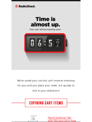 great email design examples: RadioShack