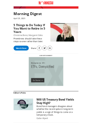 Morningstar - 5 Things to Do Today If You Want to Retire in 5 Years
