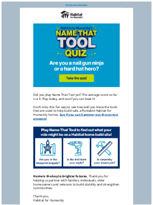 Habitat for Humanity - Name That Tool!