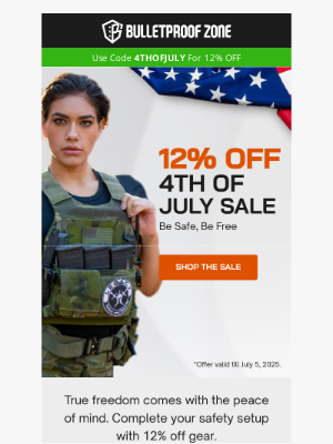 Bulletproof Zone - Save 12% on true freedom!