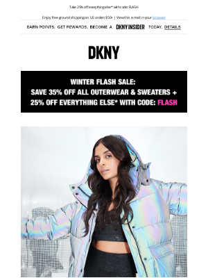 DKNY - FLASH SALE - Take an Extra 35% Off All Outerwear for Savings of Up to 65% Off