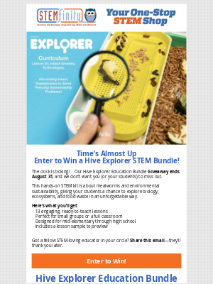 STEMfinity - ⏳ Final Days! Win a Free STEM Kit Before Aug 31