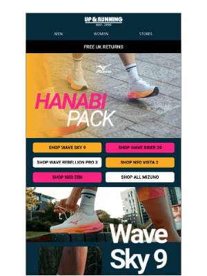 Up & Running (United Kingdom) - Ignite Your Run with the Mizuno Hanabi Pack