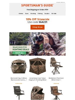 Sportsman's Guide - 10% Off Sitewide