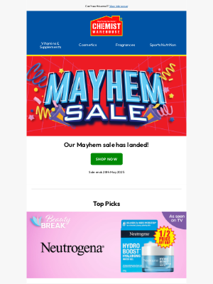 Chemist Warehouse Australia - Mayhem madness sale has begun 💰