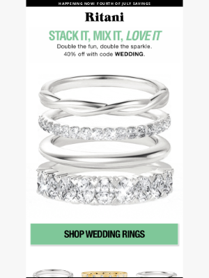 Ritani - Put a Ring on It (Or Maybe Two? 😉) & Save 40% Today