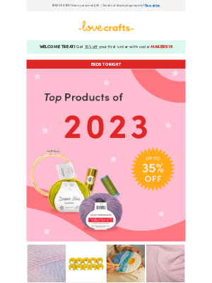 LoveCrafts Collective Ltd - Time's almost up to save on this year's crafting bestsellers! 🏆