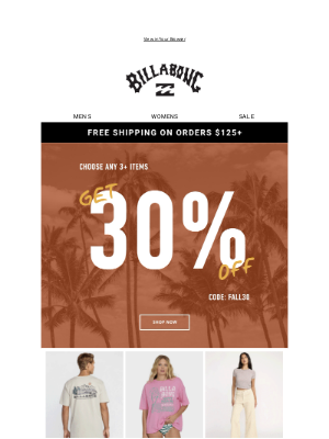 Billabong - Build Your Lineup And Save!