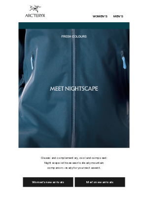 Arc’teryx - Colour watch: Nightscape
