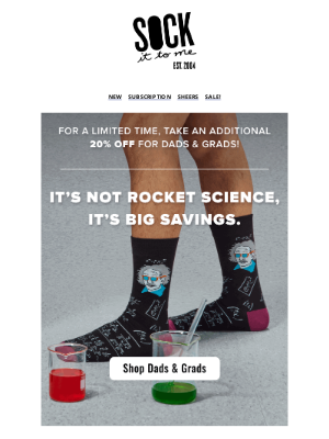 Sock It to Me - 🎁 Save 20% today. Don't choose between boring and blistered.
