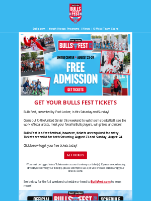 Chicago Bulls - Get Your Free Bulls Fest Tickets!
