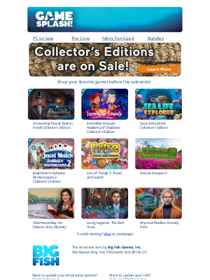 Big Fish Games - 🌲 Collector's Editions still on sale! 🌿
