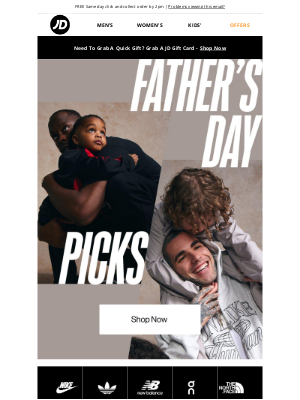 JD Sports Fashion (United Kingdom) - Father's Day fits