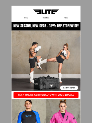 Elite Sports - Hi there, 🔥 New Season, New Gear – 15% OFF Storewide!