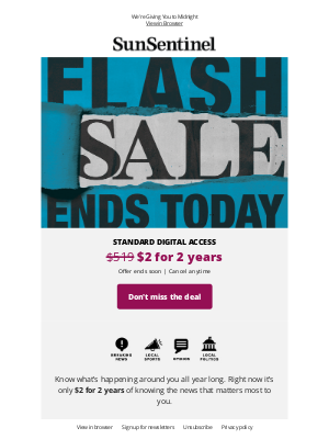 Sun-Sentinel - Good News - Extended $2 Years for $2 Offer