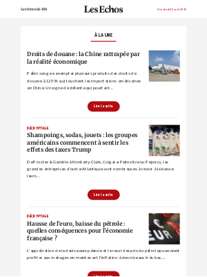 Les Echos (France) - Droits de douane : la Chine rattrapée par la réalité économique