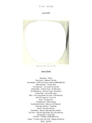The Row (United Kingdom) - August 2025 | A Playlist by The Row
