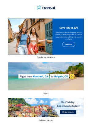 Transat (Canada) - Promo codes alert ✈️