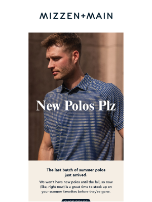 Mizzen+Main - 3 new polos