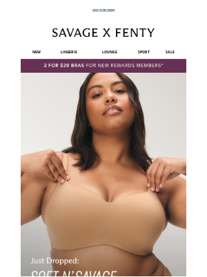 Savage X Fenty - Just Dropped: Soft N’ Savage Wireless Push-Up Bra