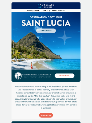 Azamara Club Cruises - Escape to St. Lucia: Your Tropical Adventure Awaits