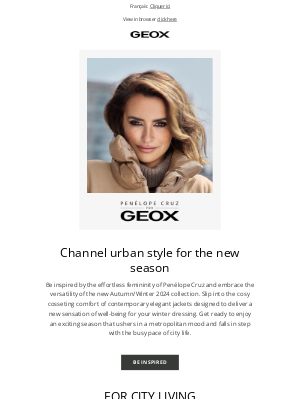 Geox - Urban stylishness for your winter outfits