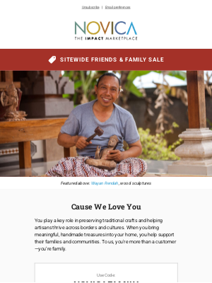 GlobeIn - SITEWIDE Friends & Family Sale