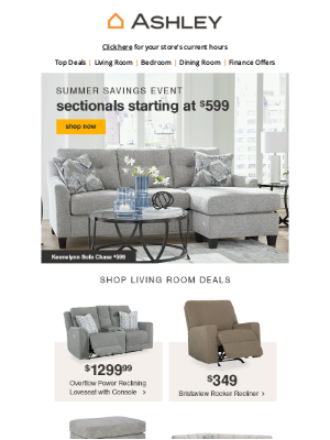 Ashley Furniture Industries - 72 Hours Only: Sale Ends 8/3 (Don’t Procrastinate!) ⌛