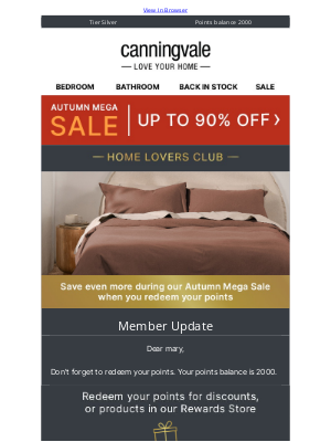 Canningvale (Australia) - mary, take up to an extra $40 off our Autumn Mega Sale
