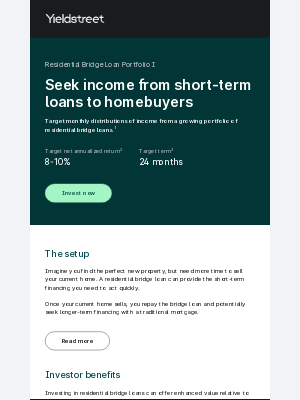 Yieldstreet - Launch: Residential Bridge Loan Portfolio I