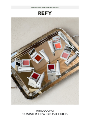 REFY - New In: Summer Lip & Blush Duos