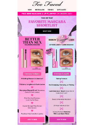 Too Faced Cosmetics - Length vs. Volume: Let the Lash Battle Begin ⚔️