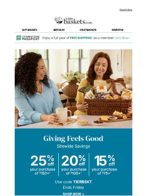 1-800-Baskets - 😊 Send a top-selling gift they’ll love with up to 25% off.