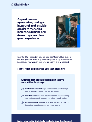 SiteMinder - Last Call: Streamline Your Tech Stack for Peak Season Success