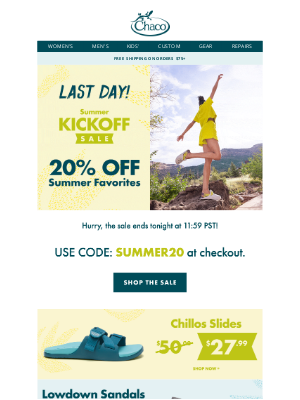 Chaco - LAST DAY: 20% Off Summer Faves